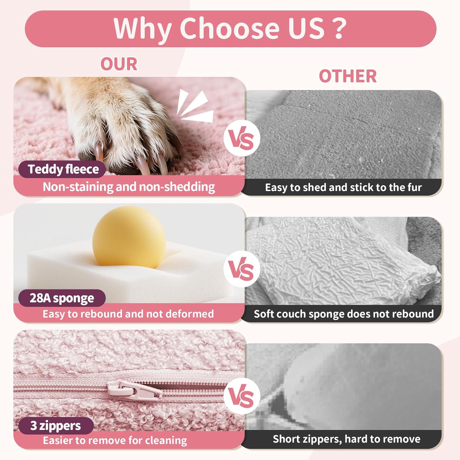 Kidbloom Divanetto per Bambini 3 in 1 Rosa - immagine 4