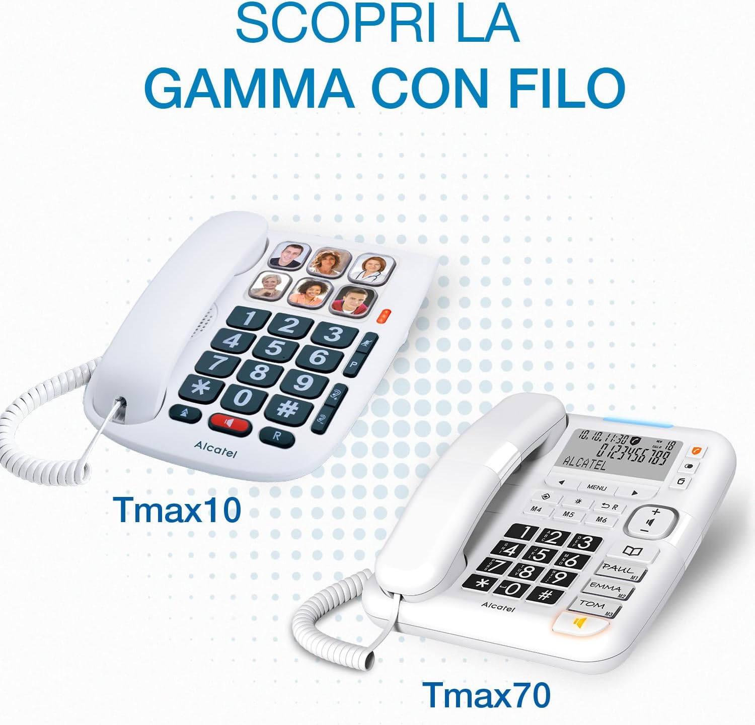 Alcatel TMAX 10 - Telefono Fisso per Anziani, Bianco - immagine 5