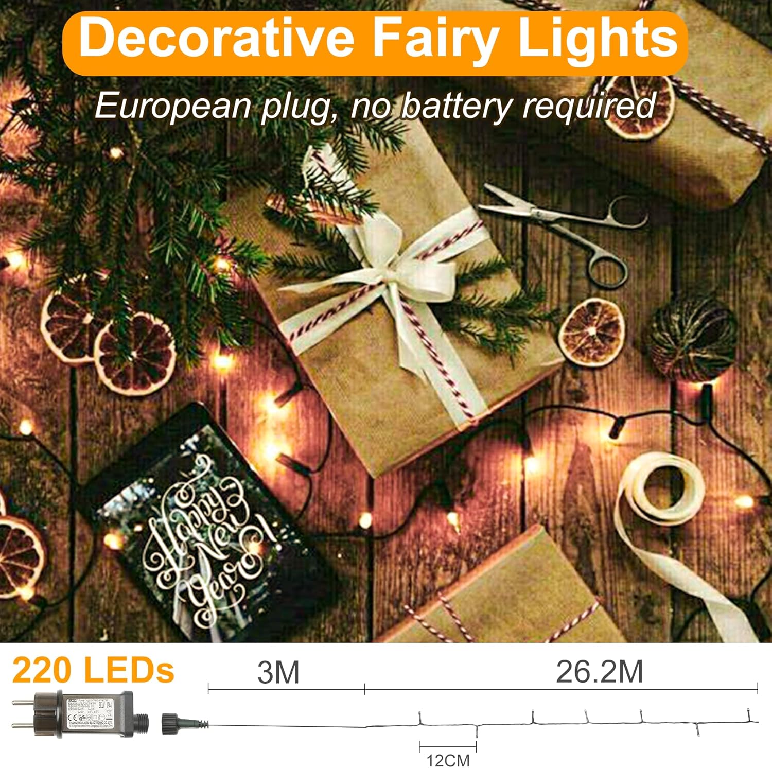 Luci Albero di Natale 26.2M 220 LED Bianco Caldo - immagine 2