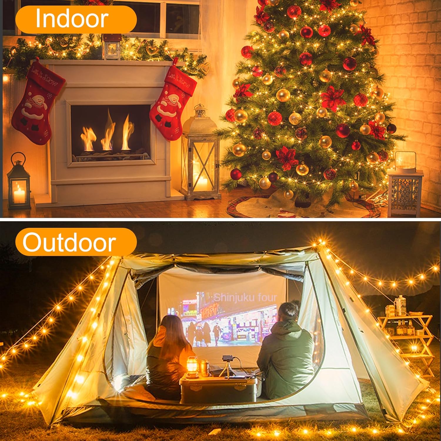 Luci Albero di Natale 26.2M 220 LED Bianco Caldo - immagine 7