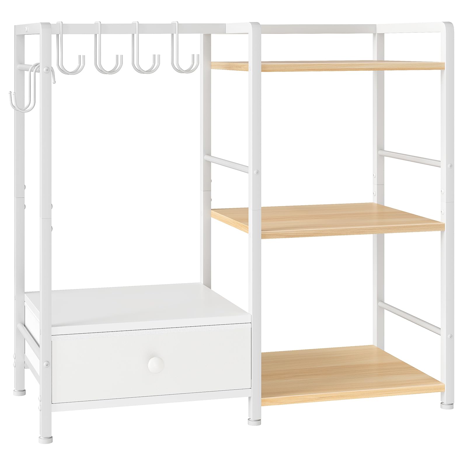 Hoobro Scaffale da Appendere 3 Ripiani con Cassetto