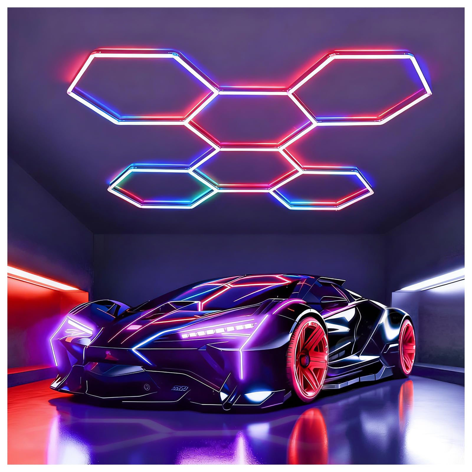 Illuminazione Esagonale LED RGB 261W per Garage