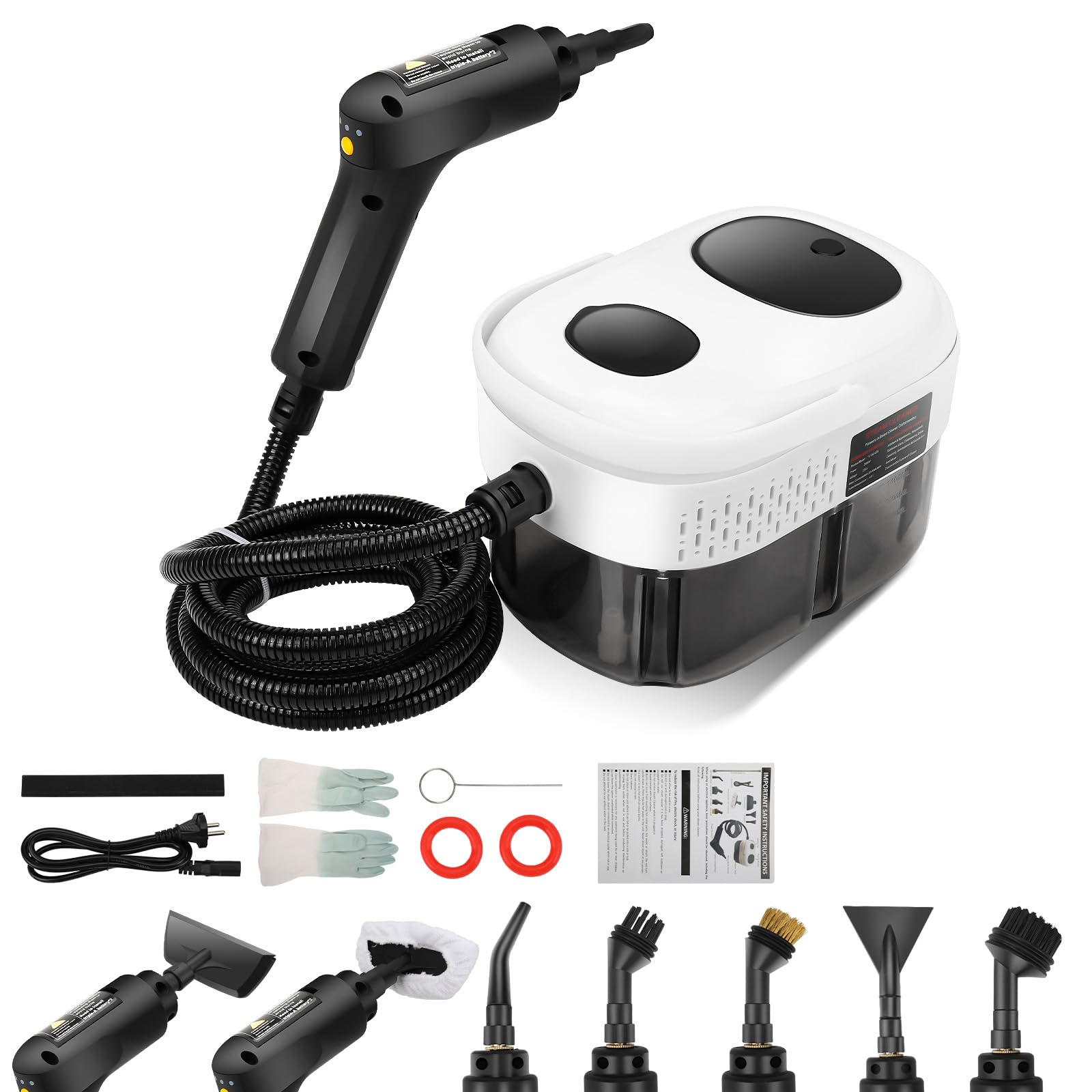 Pulitore a Vapore Portatile 2500W Serbatoio 1.4L