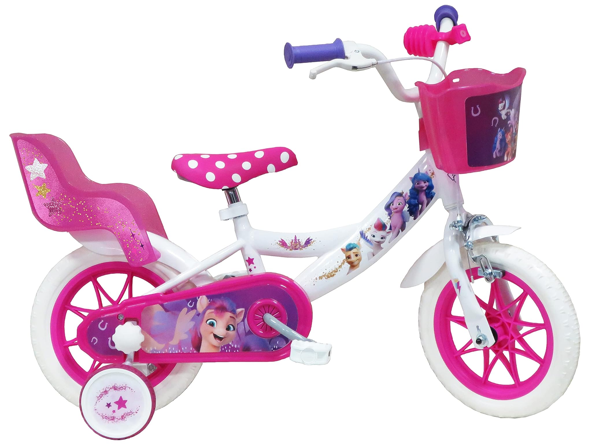 My Little Pony - Bicicletta Bambini, Colore Bianco, Fuxia, misura 12"