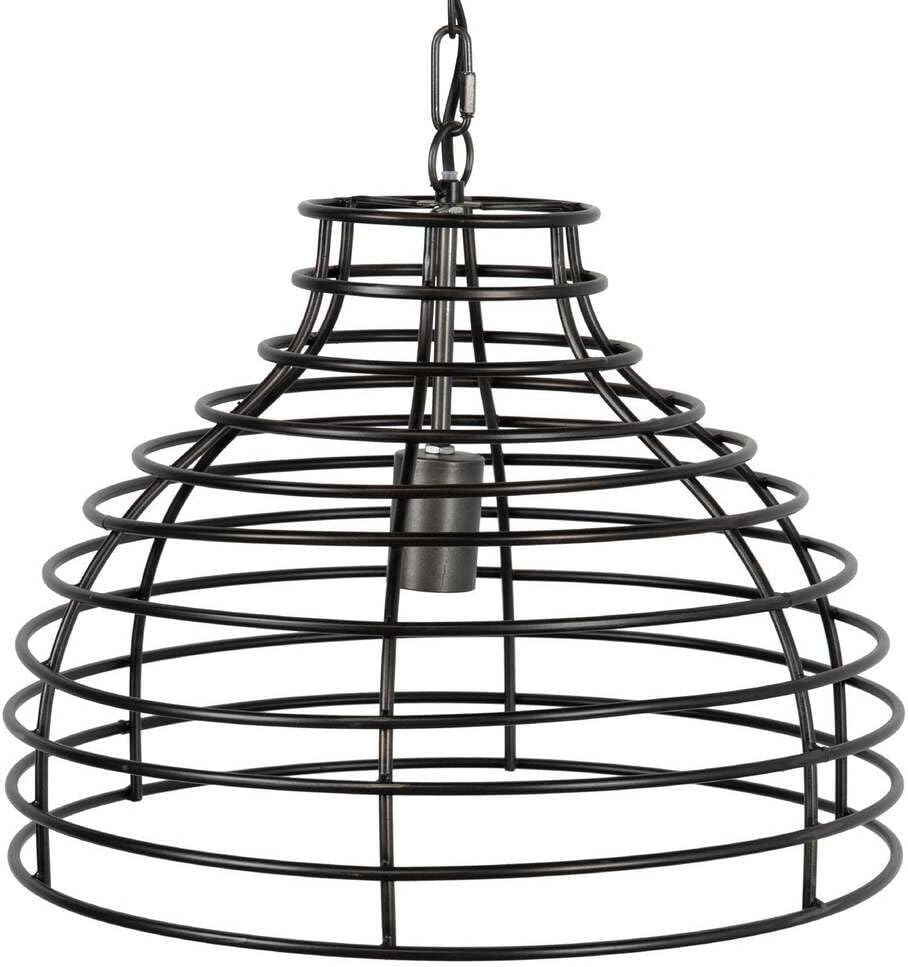 LAMPARA TECHO METAL MADERA 40x40x42 CM - immagine 7