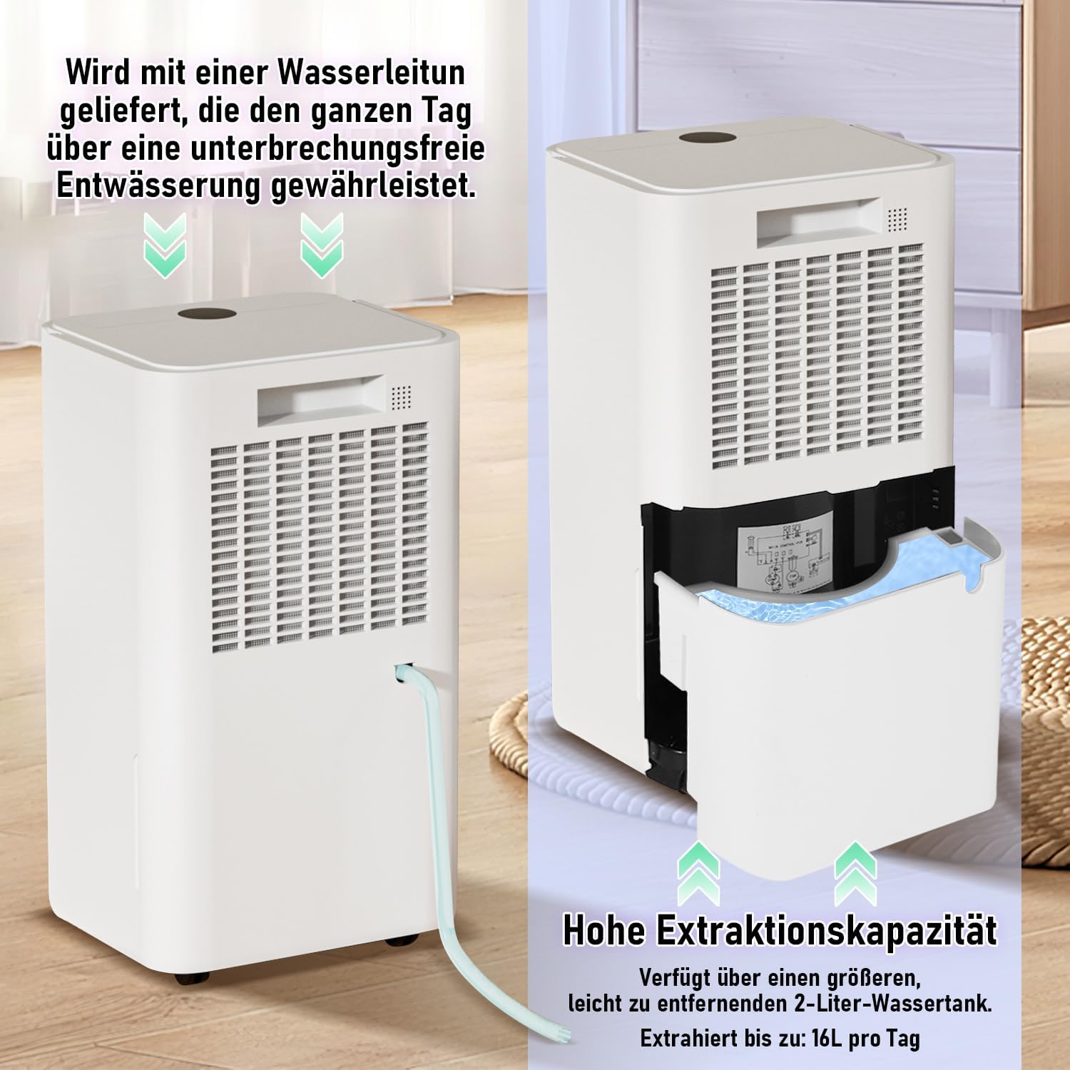 Daromigo Deumidificatore Casa 16L/24h per 25㎡ - immagine 5