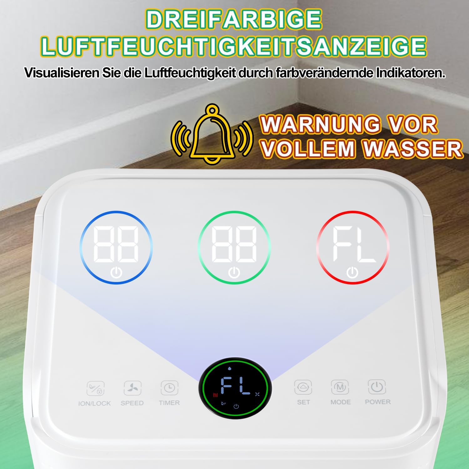 Daromigo Deumidificatore Casa 16L/24h per 25㎡ - immagine 6