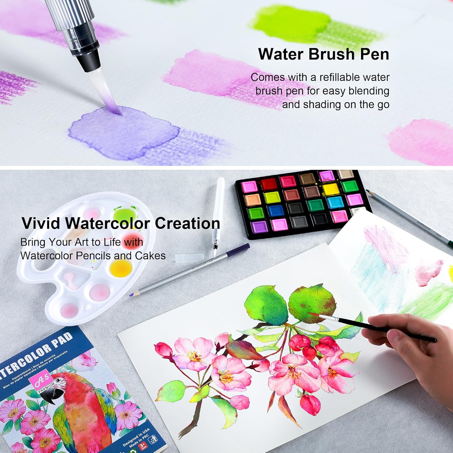 Kalour 154 Pezzi Kit per Schizzi e Disegno - immagine 5