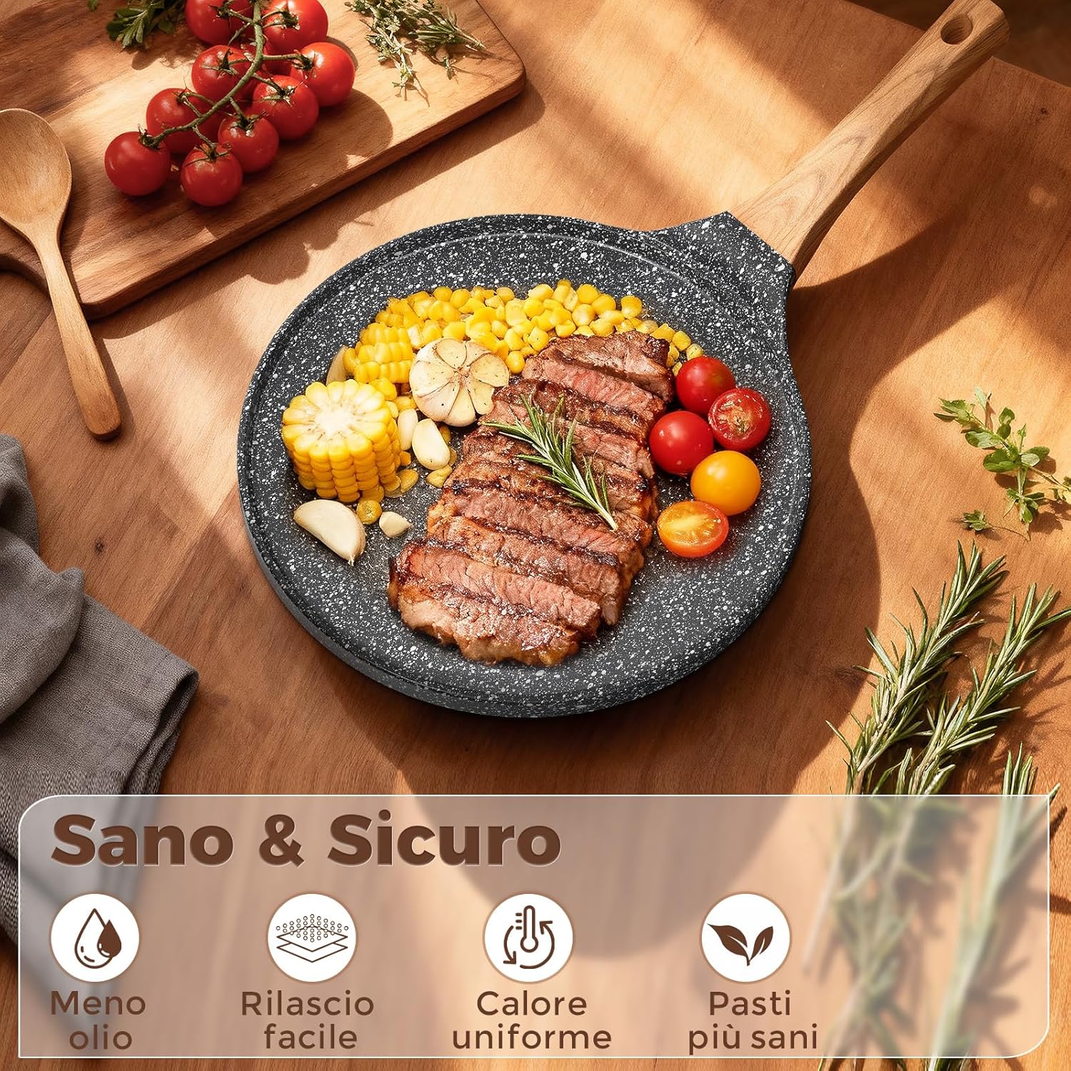 Yashe Padella per Crêpes 26cm Antiaderente - immagine 3