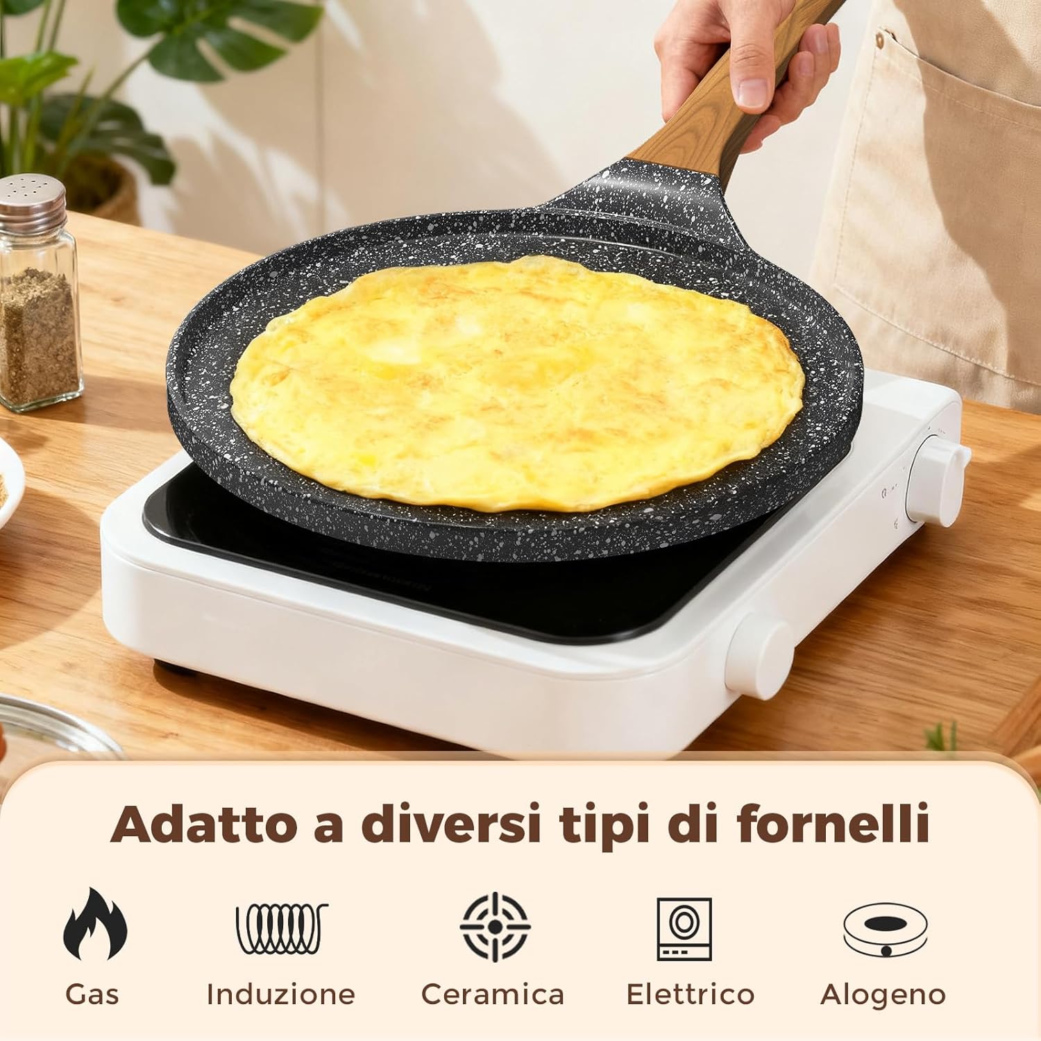 Yashe Padella per Crêpes 26cm Antiaderente - immagine 6