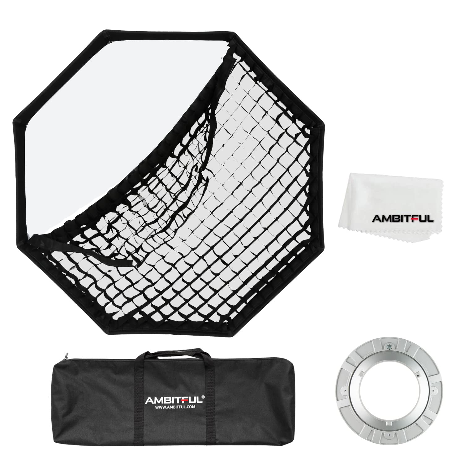 Ambitful FW95/37.4in Softbox Octagon Honeycomb Grid Bowens