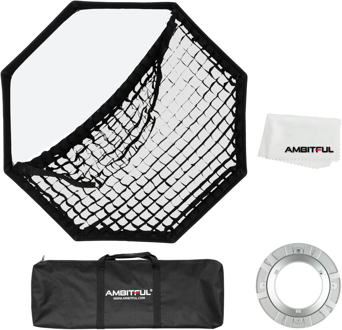 Ambitful FW95/37.4in Softbox Octagon Honeycomb Grid Bowens - immagine 1
