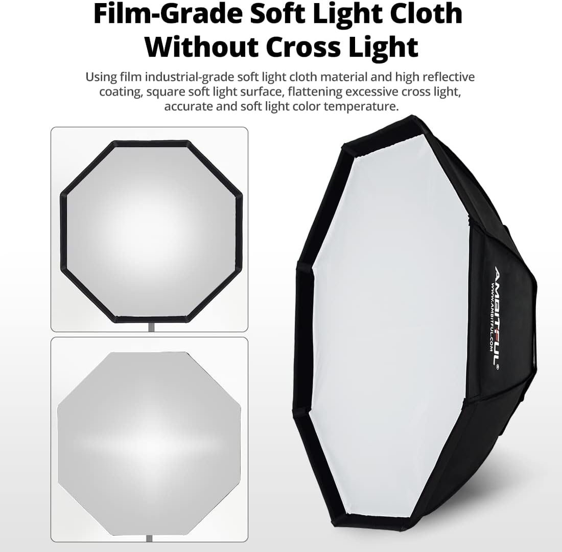Ambitful FW95/37.4in Softbox Octagon Honeycomb Grid Bowens - immagine 5
