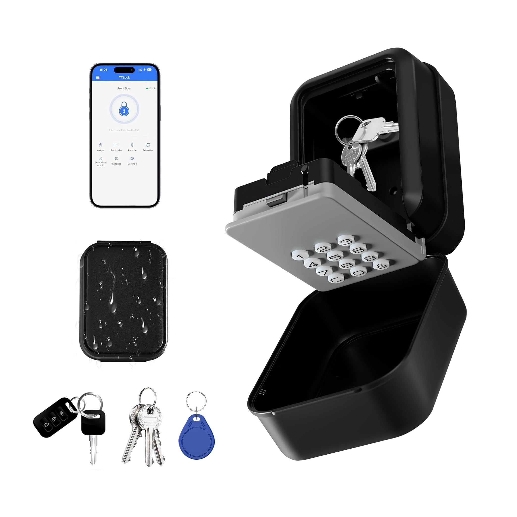 Cassetta Sicurezza per Chiavi Impermeabile con Codice