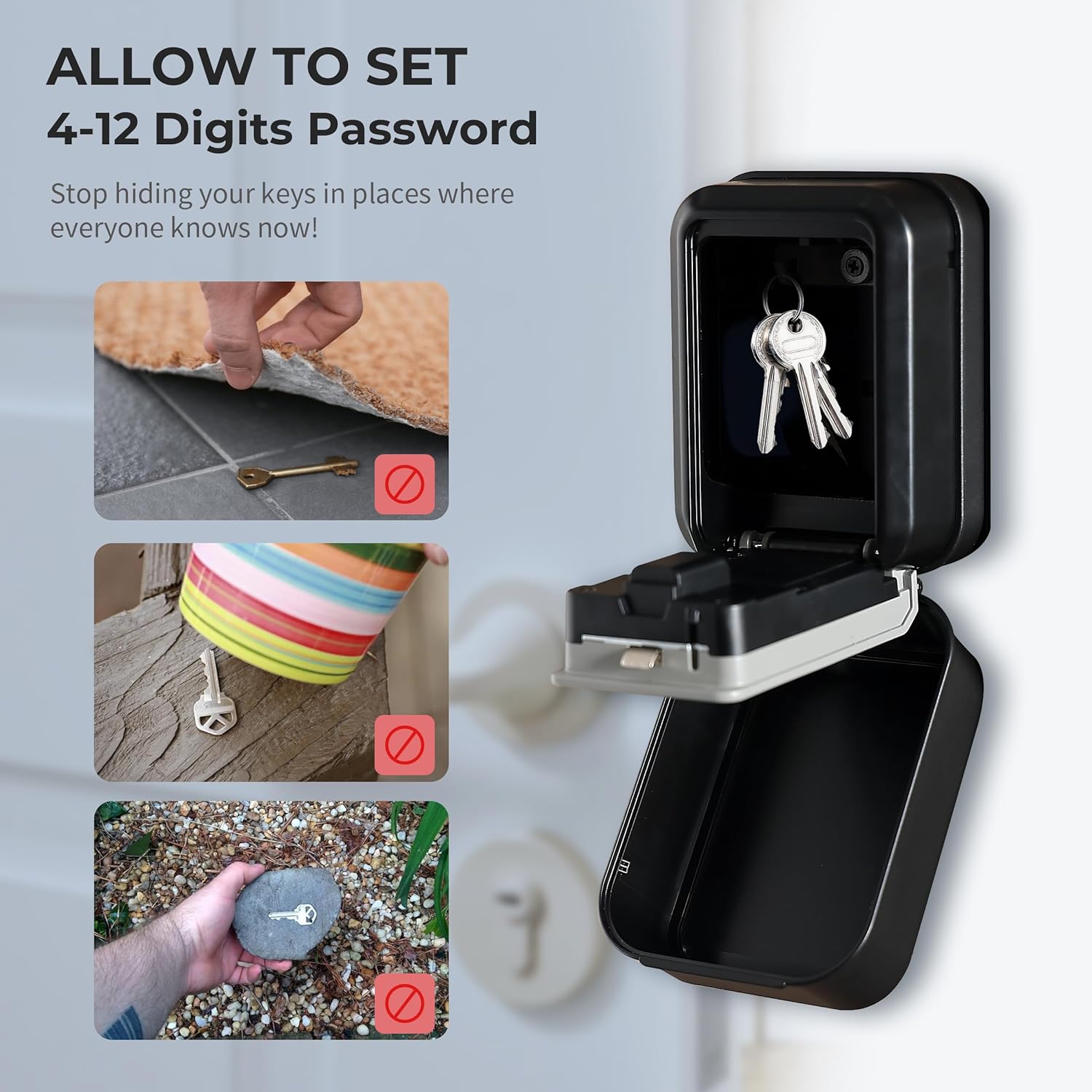 Cassetta Sicurezza per Chiavi Impermeabile con Codice - immagine 4