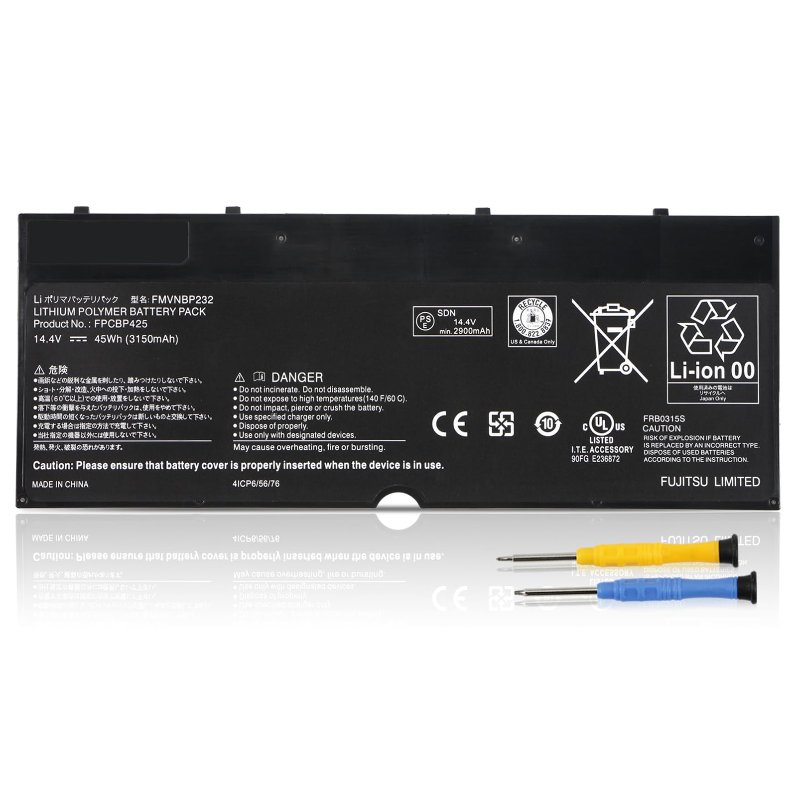 FPCBP425 Batteria Laptop per Fujitsu LifeBook U745 T904 T935