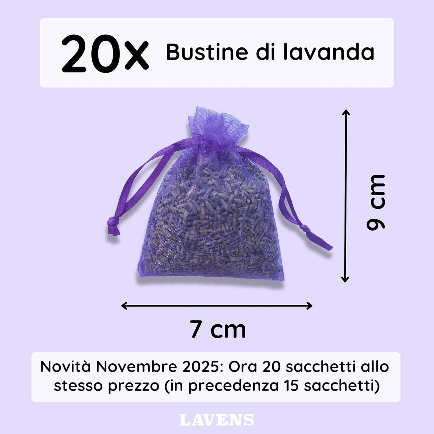 20 Sacchetti Profumati alla Lavanda - Origine Provenza - immagine 2