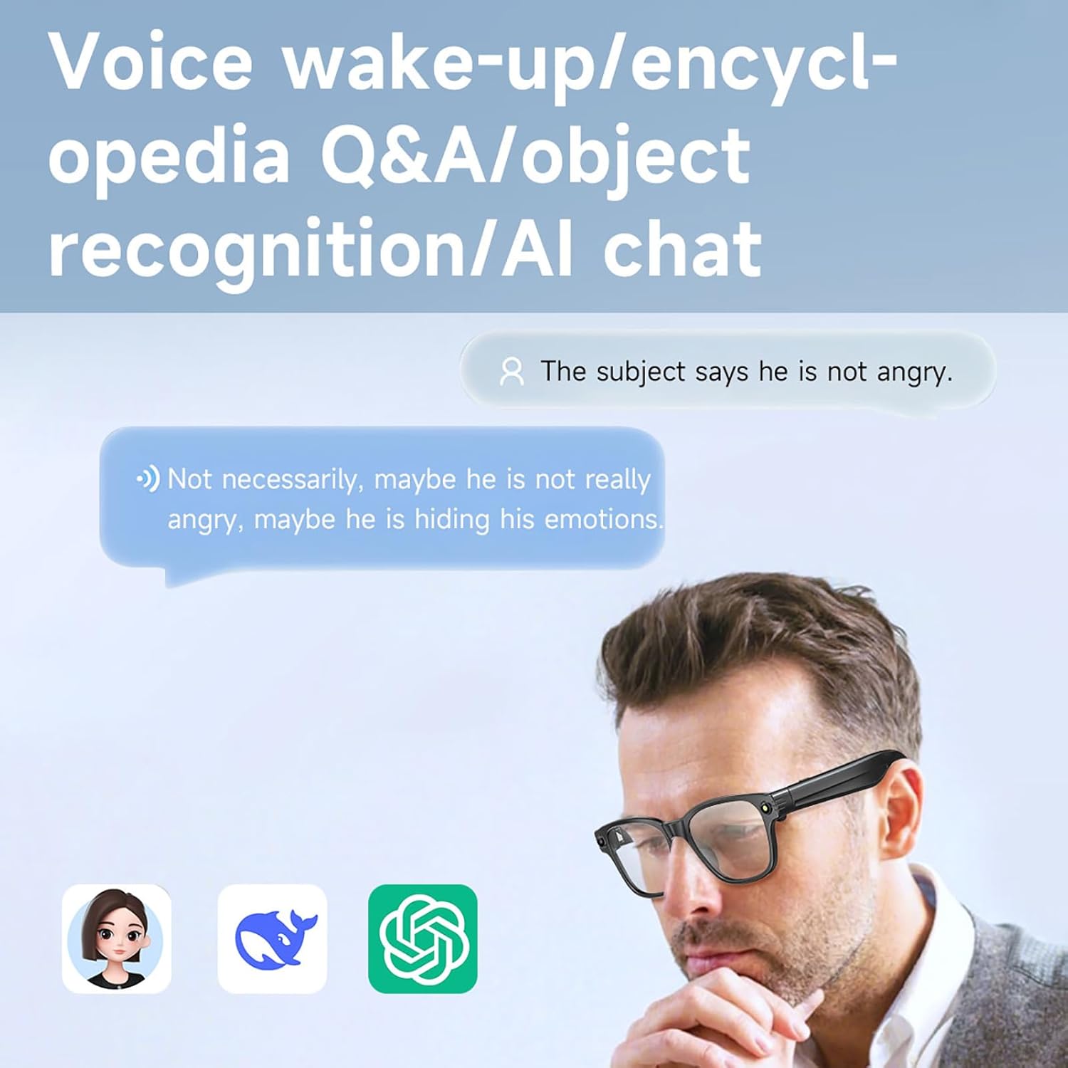 AI Occhiali con Fotocamera 4K Smart Glasses - immagine 6