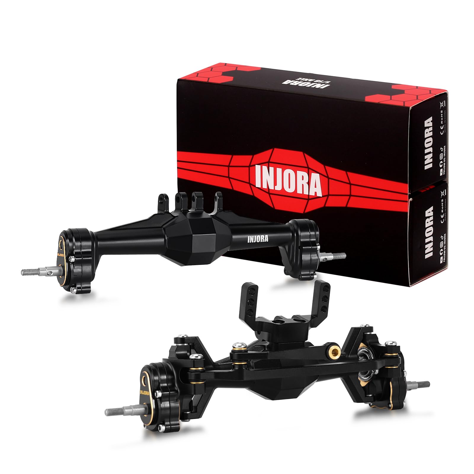 INJORA +5mm Assali a Portale Diamantati per TRX4M 1/18