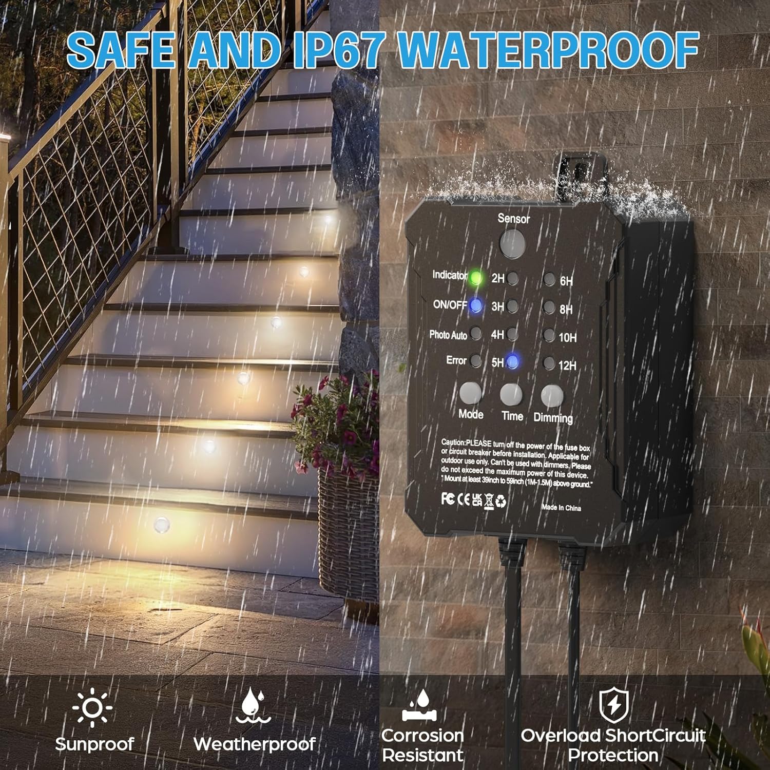 Luci LED per Terrazze 10 Pezzi 3 Colori con Timer - immagine 2