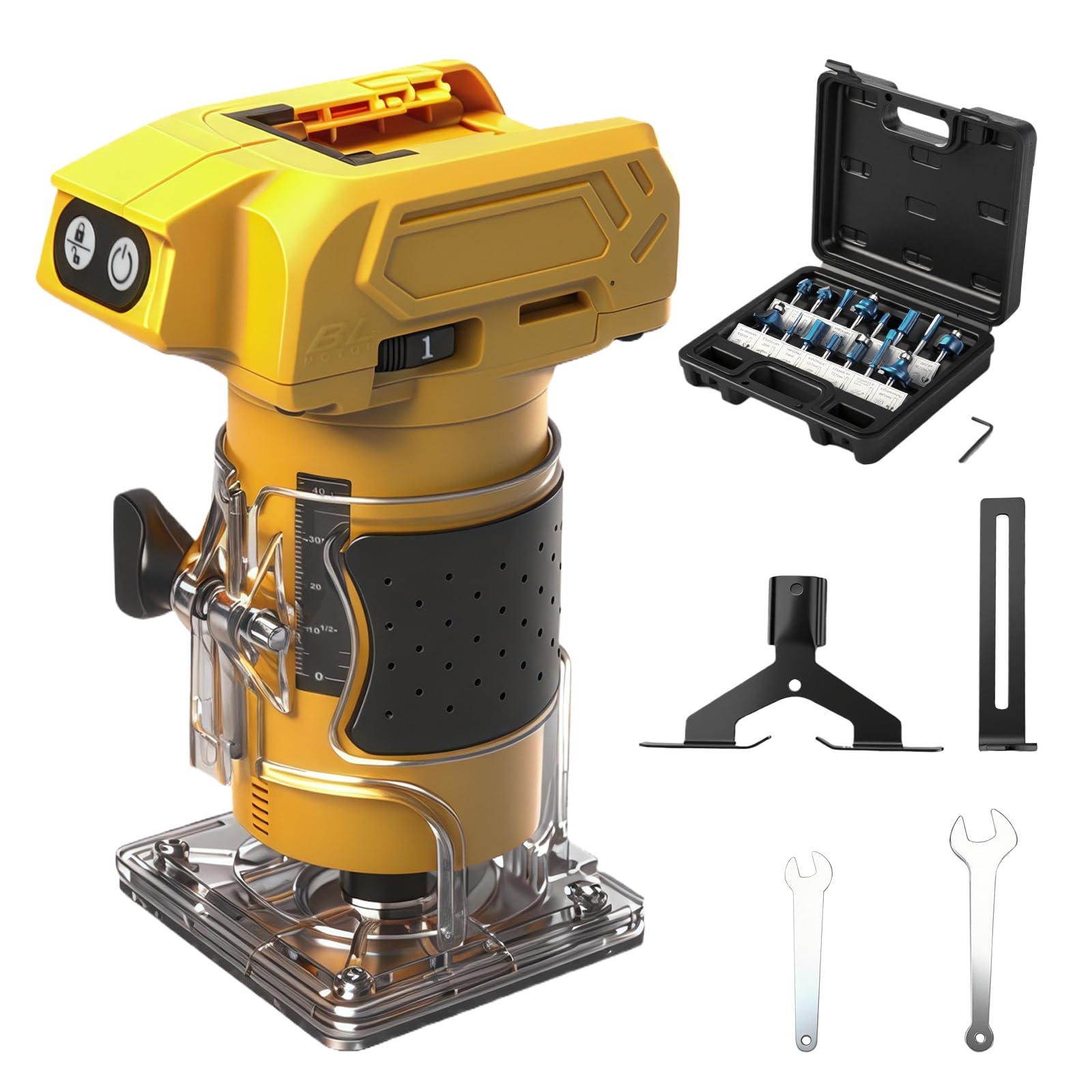 Wingfly Fresatrice per Bordi a Batteria per Dewalt 18-20V