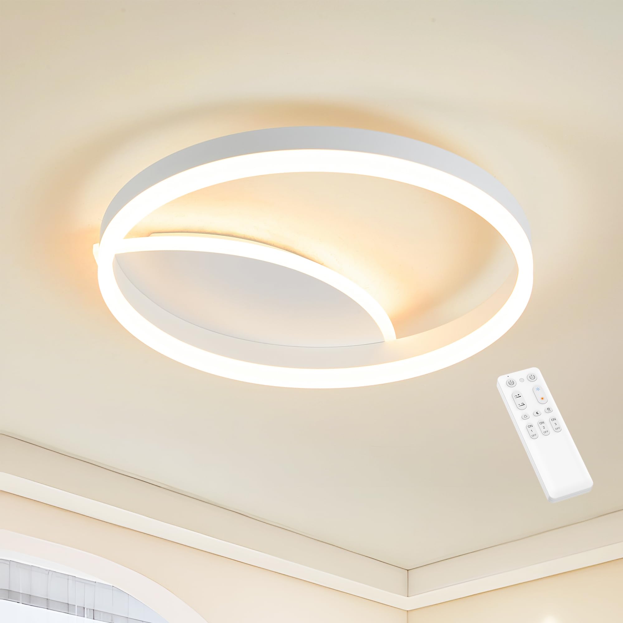 Mounm Plafoniera LED Soffitto Dimmerabile 36W 40x40cm