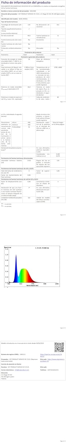 Mounm Plafoniera LED Soffitto Dimmerabile 36W 40x40cm - immagine 11