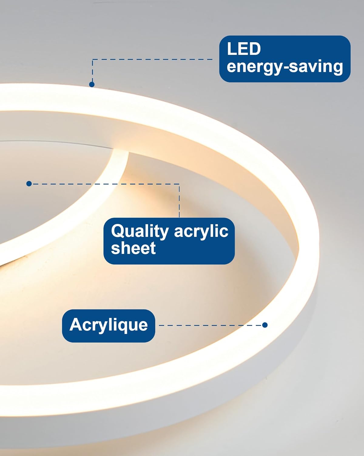 Mounm Plafoniera LED Soffitto Dimmerabile 36W 40x40cm - immagine 9