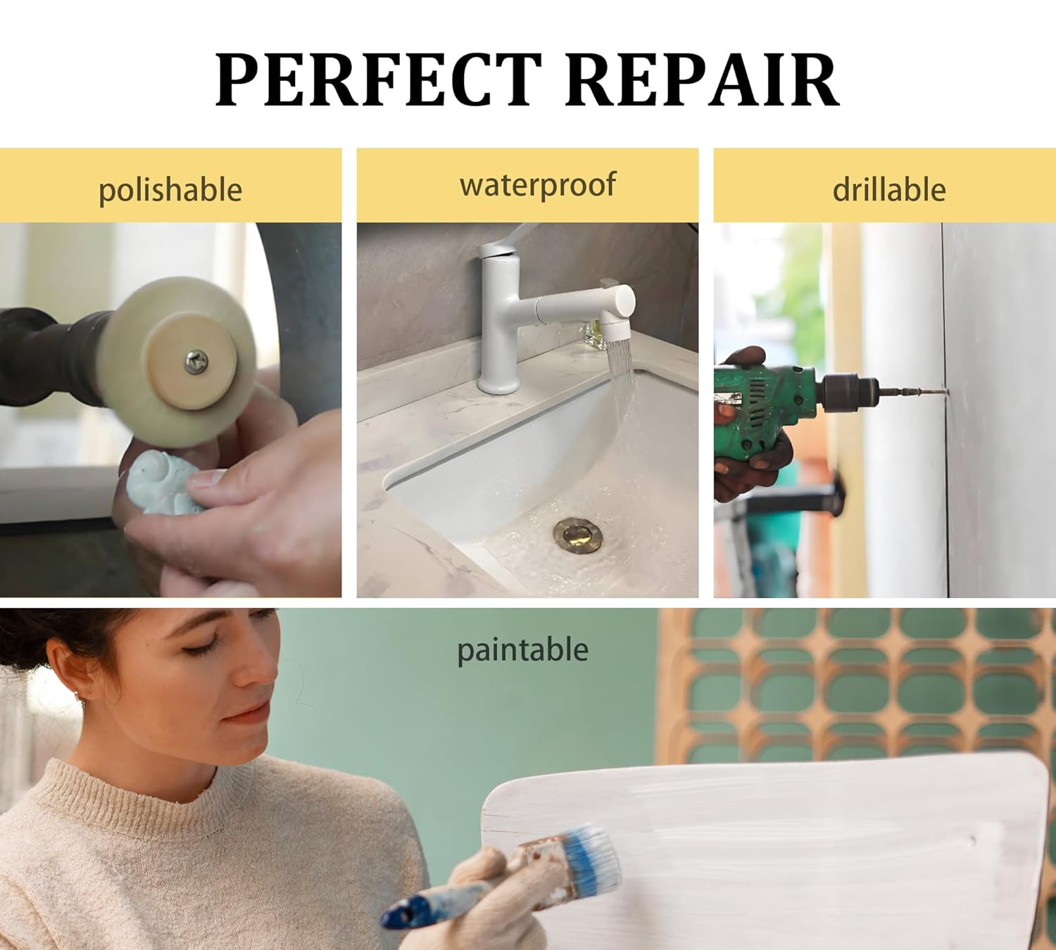 Stucco Epossidico Bicomponente 280g, Nero - immagine 4