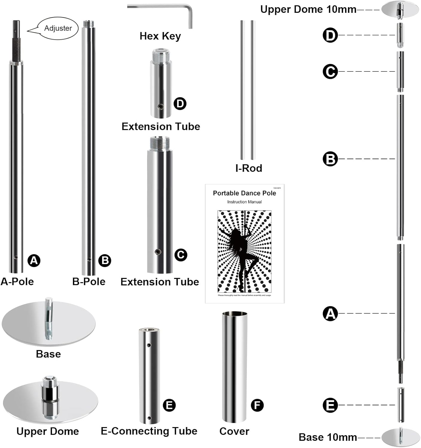 Leogreen Palo Pole Dance Professionale 200 kg - immagine 4