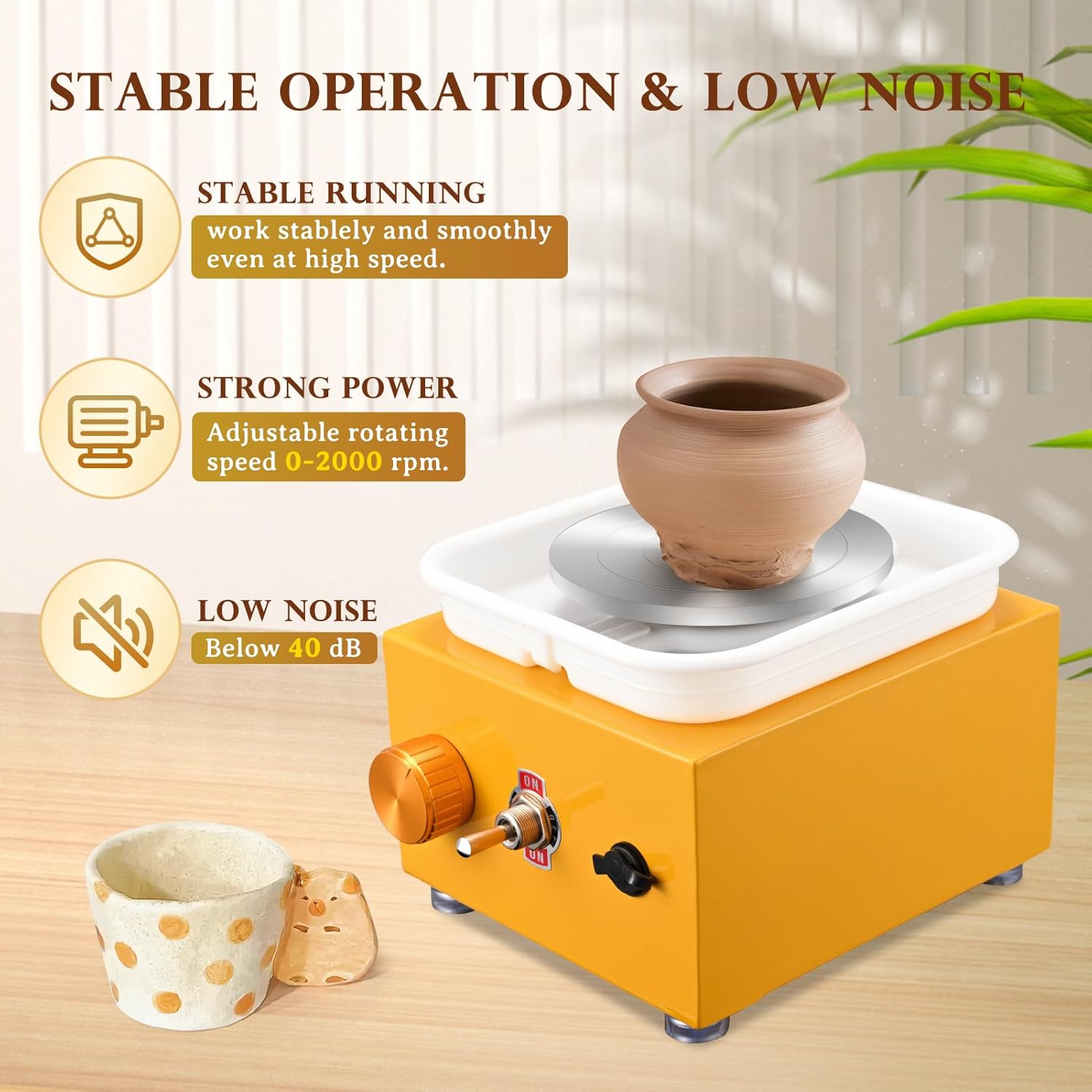 Kooeuru Tornio per Ceramica 2000 giri/min, Giallo - immagine 4