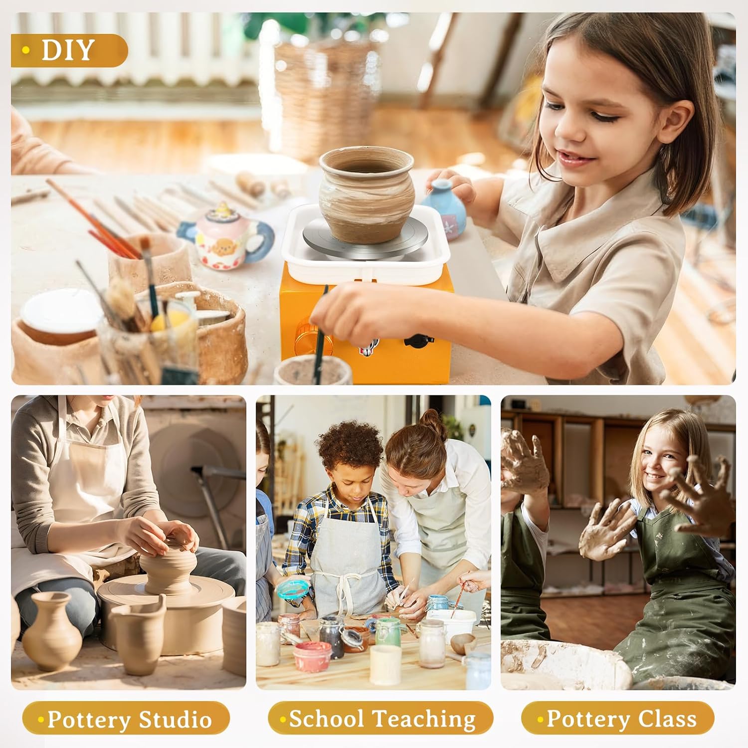 Kooeuru Tornio per Ceramica 2000 giri/min, Giallo - immagine 8