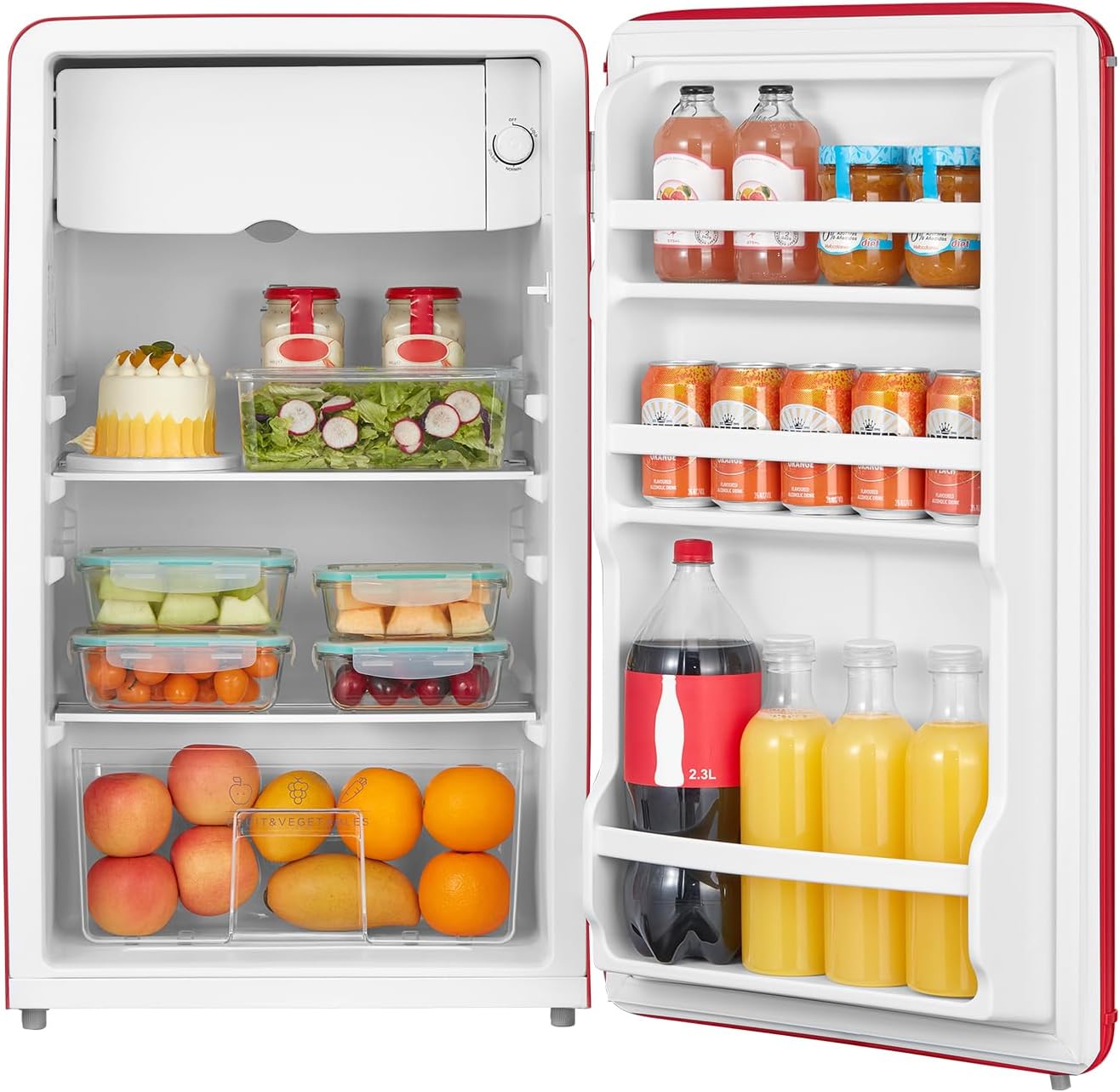 Comfee' RCD93RE2EURT(E) Frigorifero Monoporta 93L, Rosso - immagine 9