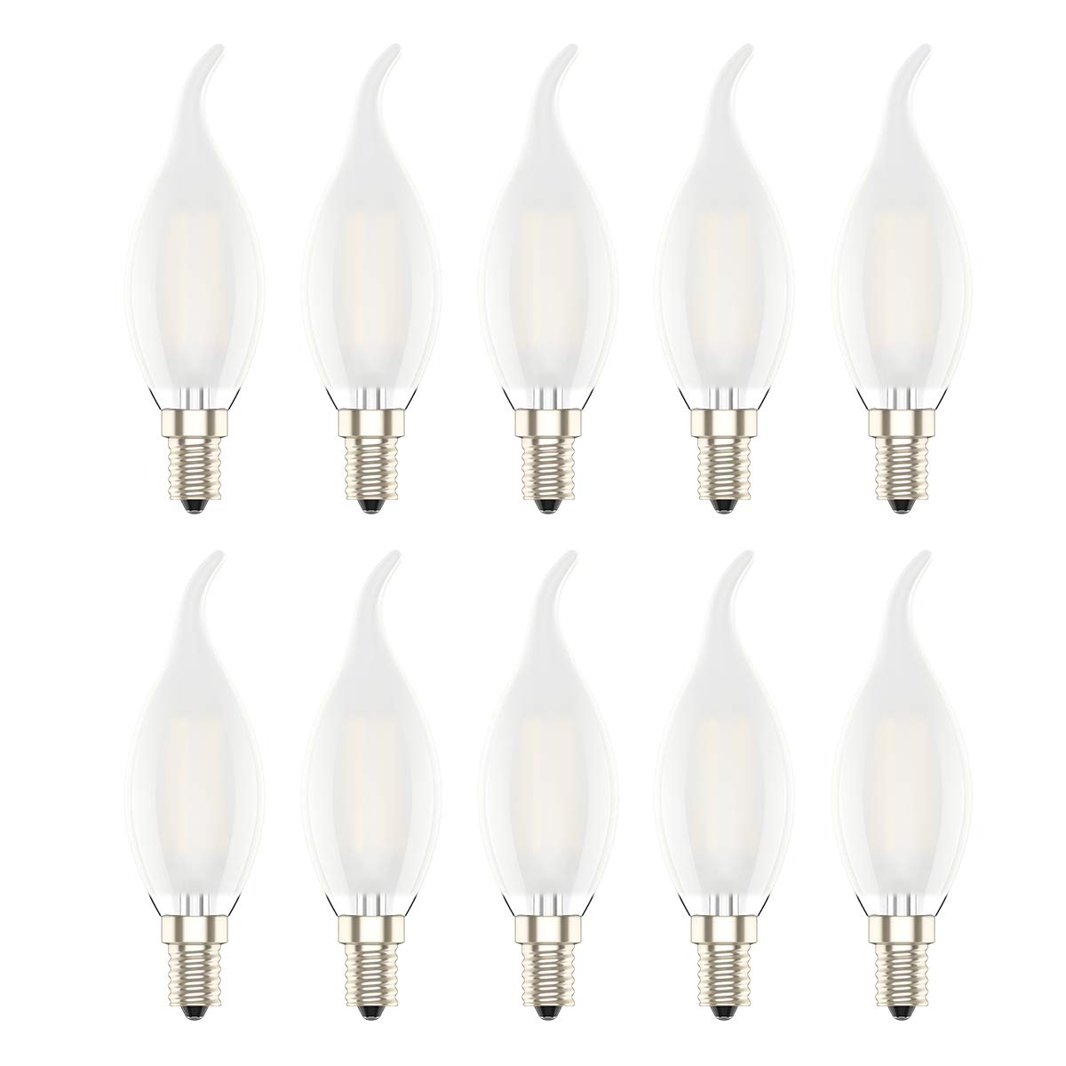 Atesny Lampadina LED E14 a Candela 4W, 10 Pezzi