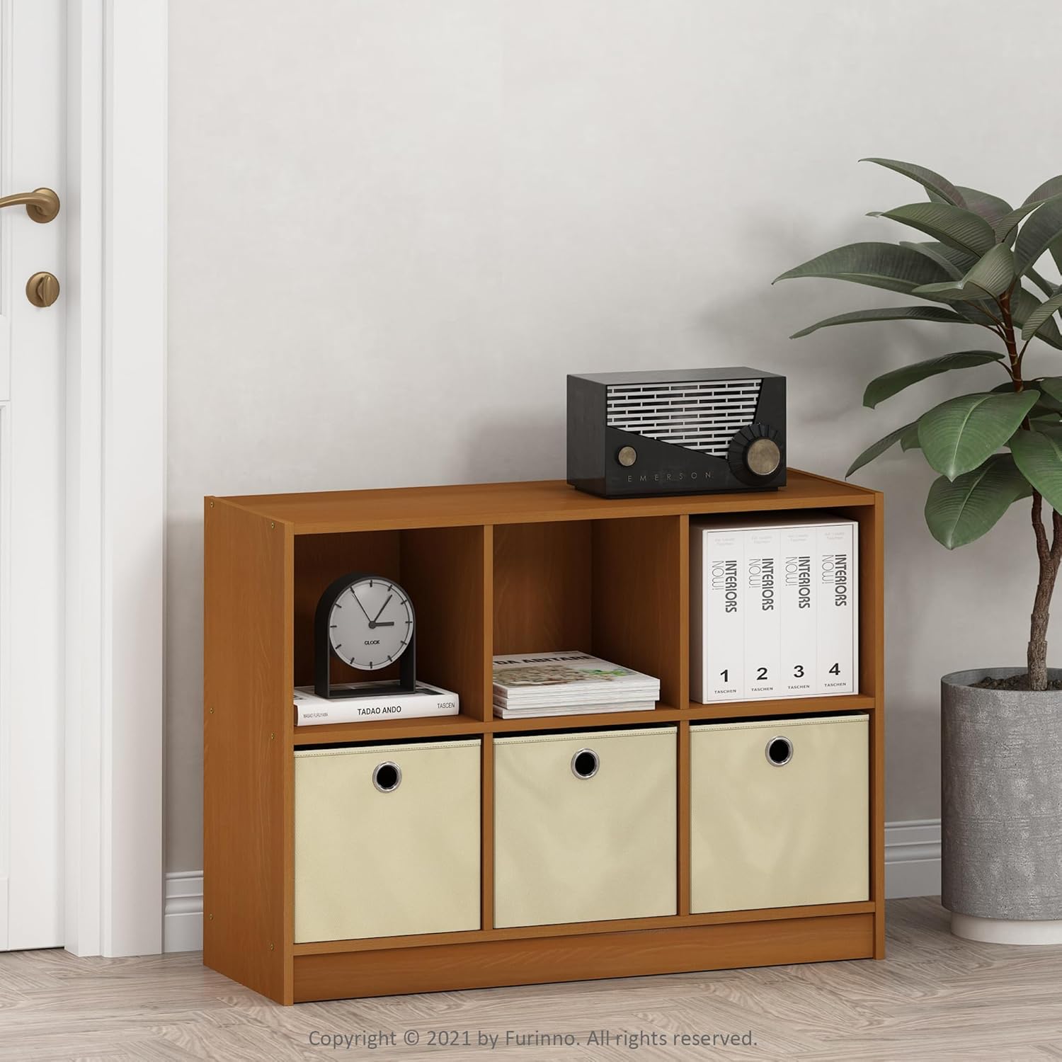 Furinno Librerie, Legno, Light Cherry, 6 - immagine 2