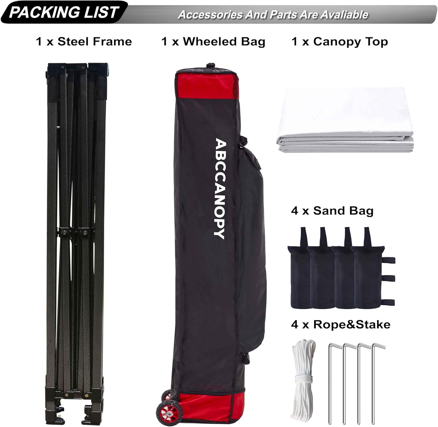 Abccanopy Gazebo da Terrazzo 2,5x2,5cm Impermeabile - immagine 5