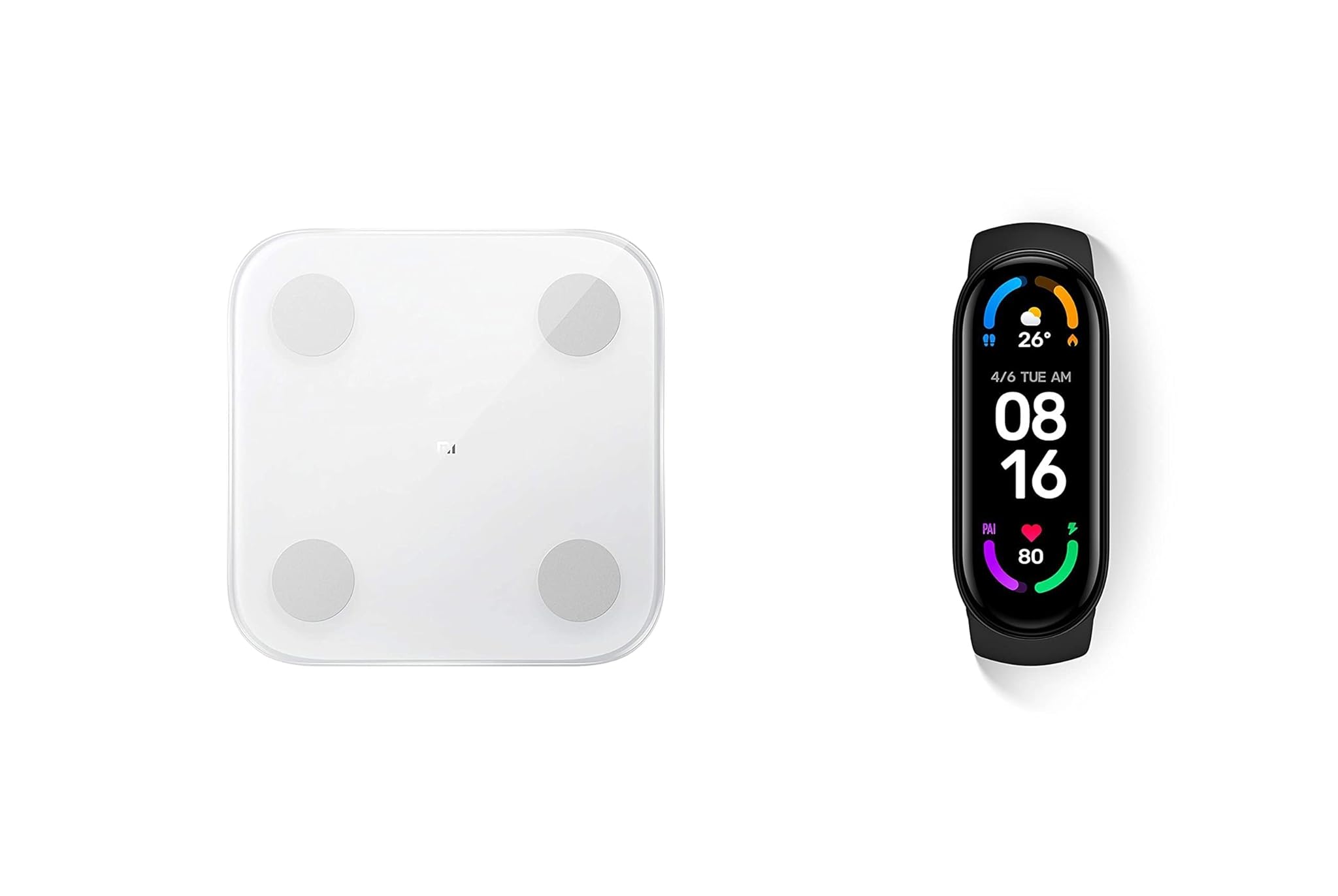 Xiaomi Mi Smart Band 6 and Scale