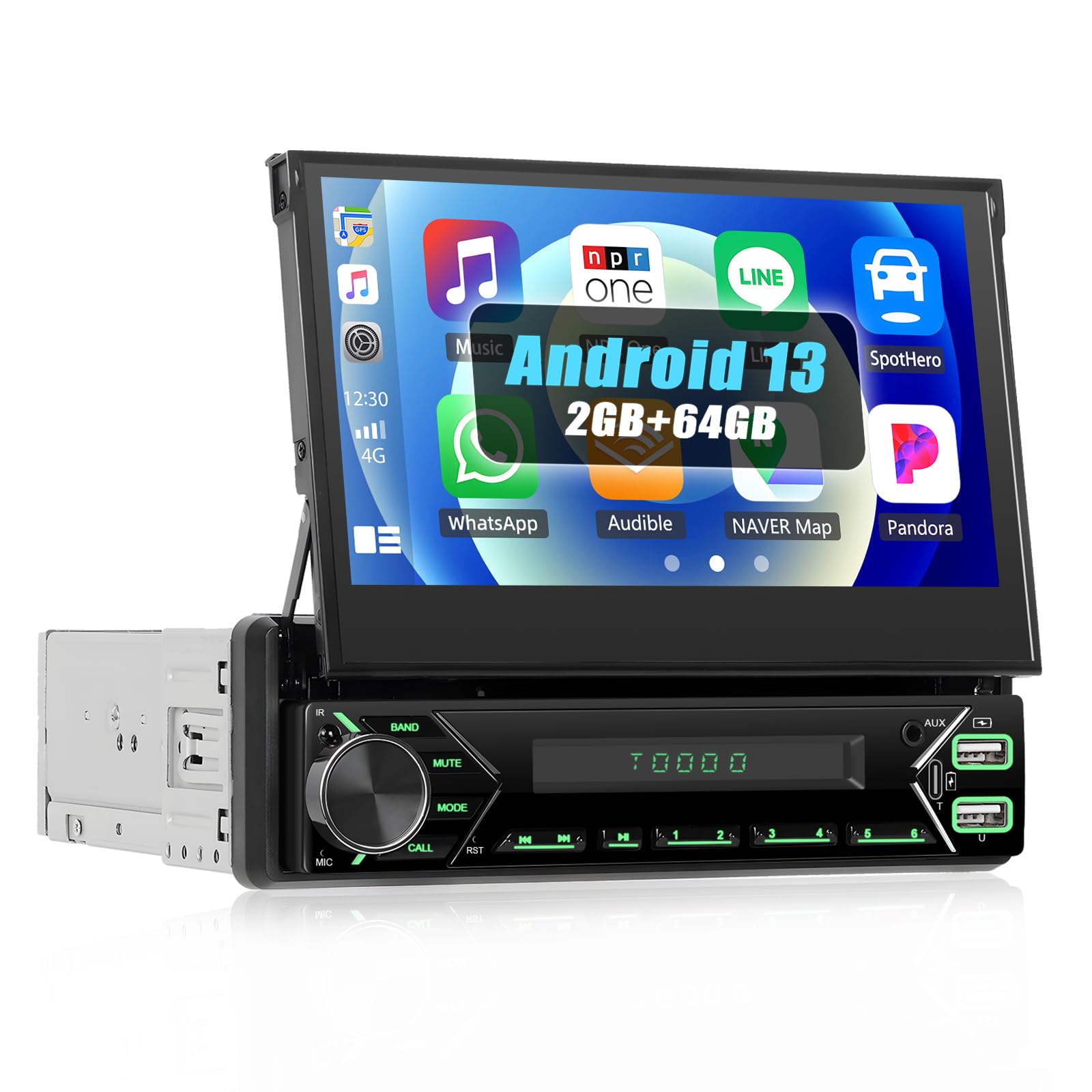 Sixwin Android Autoradio 1 Din con Wireless Carplay e Android Auto