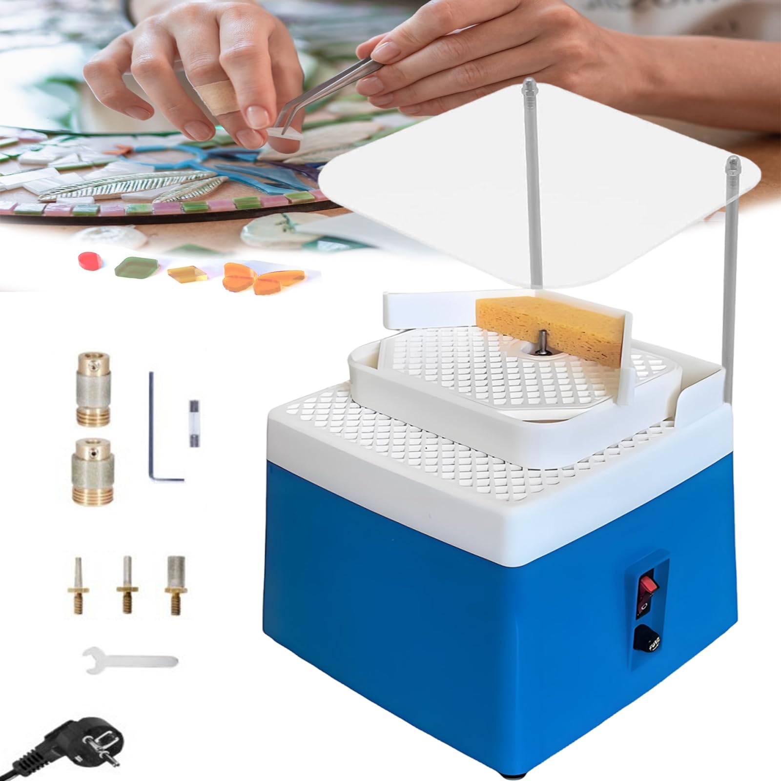 Frantoio Per Vetro 65W 4200giri/Min Doppio Strato 220v