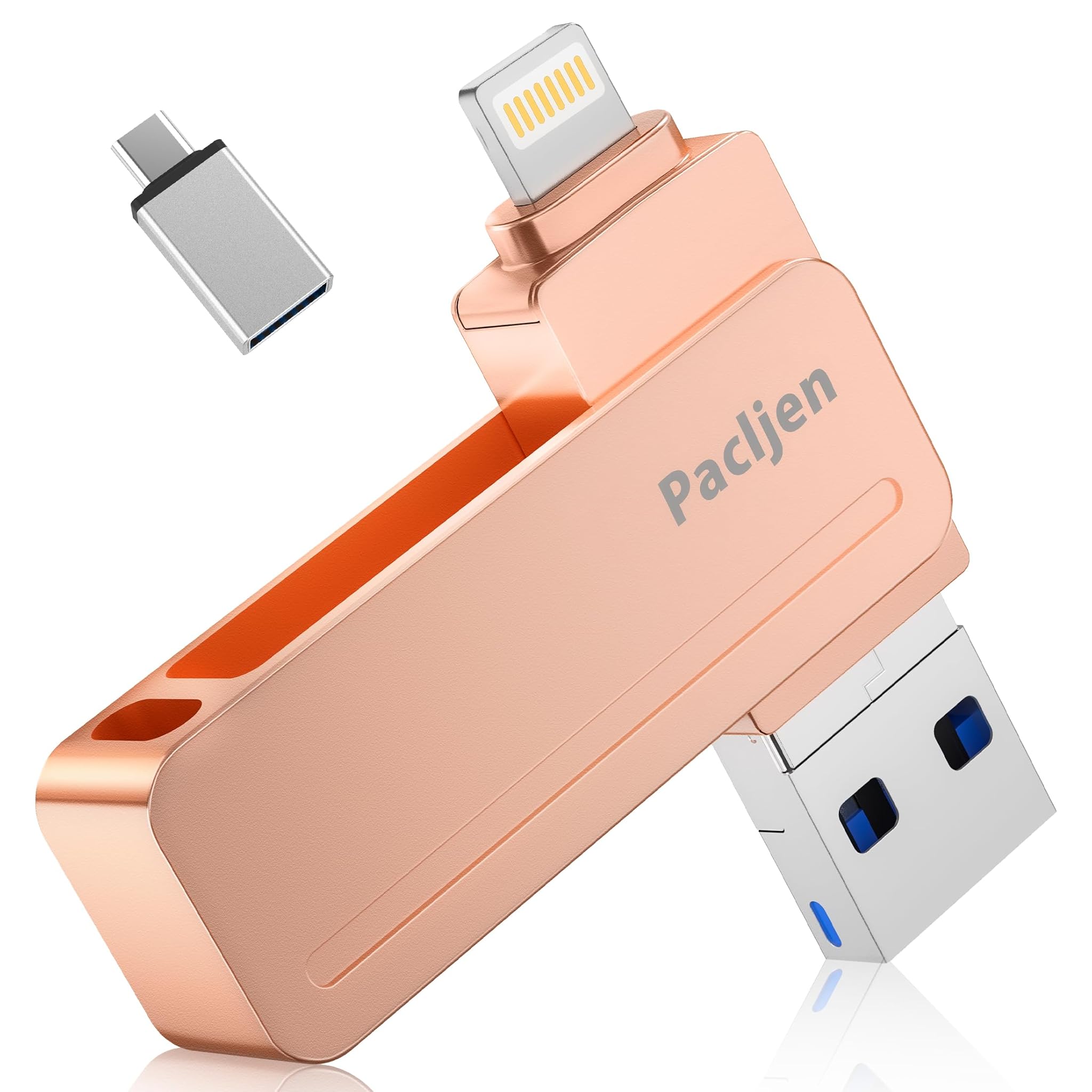 Pacljen Chiavetta USB per iPhone 256GB MFi Certified, Rosa
