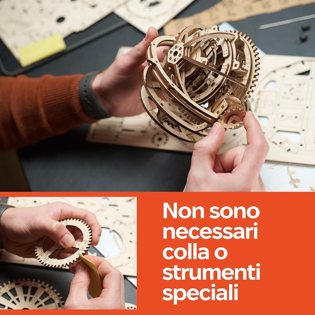 Ugears Orologio da scrivania Sky Watcher - Kit Modello in Legno - immagine 4