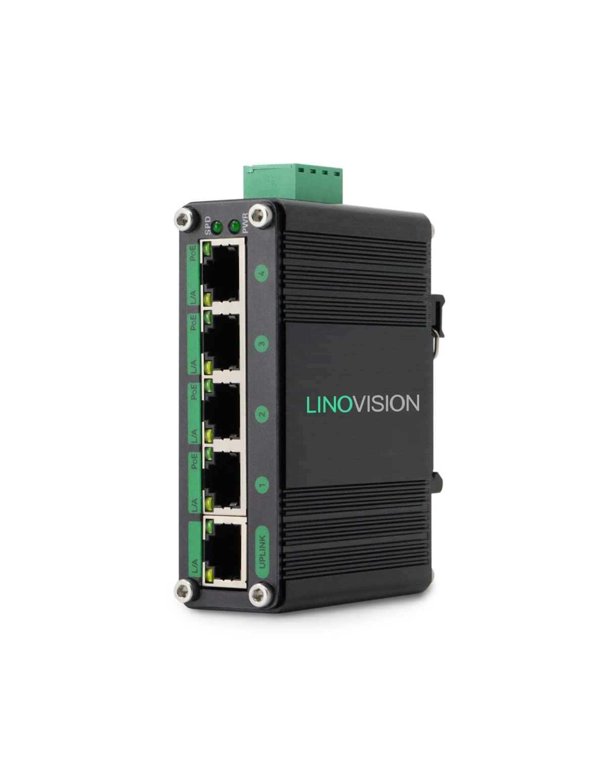 Linovision Switch POE Industriale 5 Porte Gigabit Solari