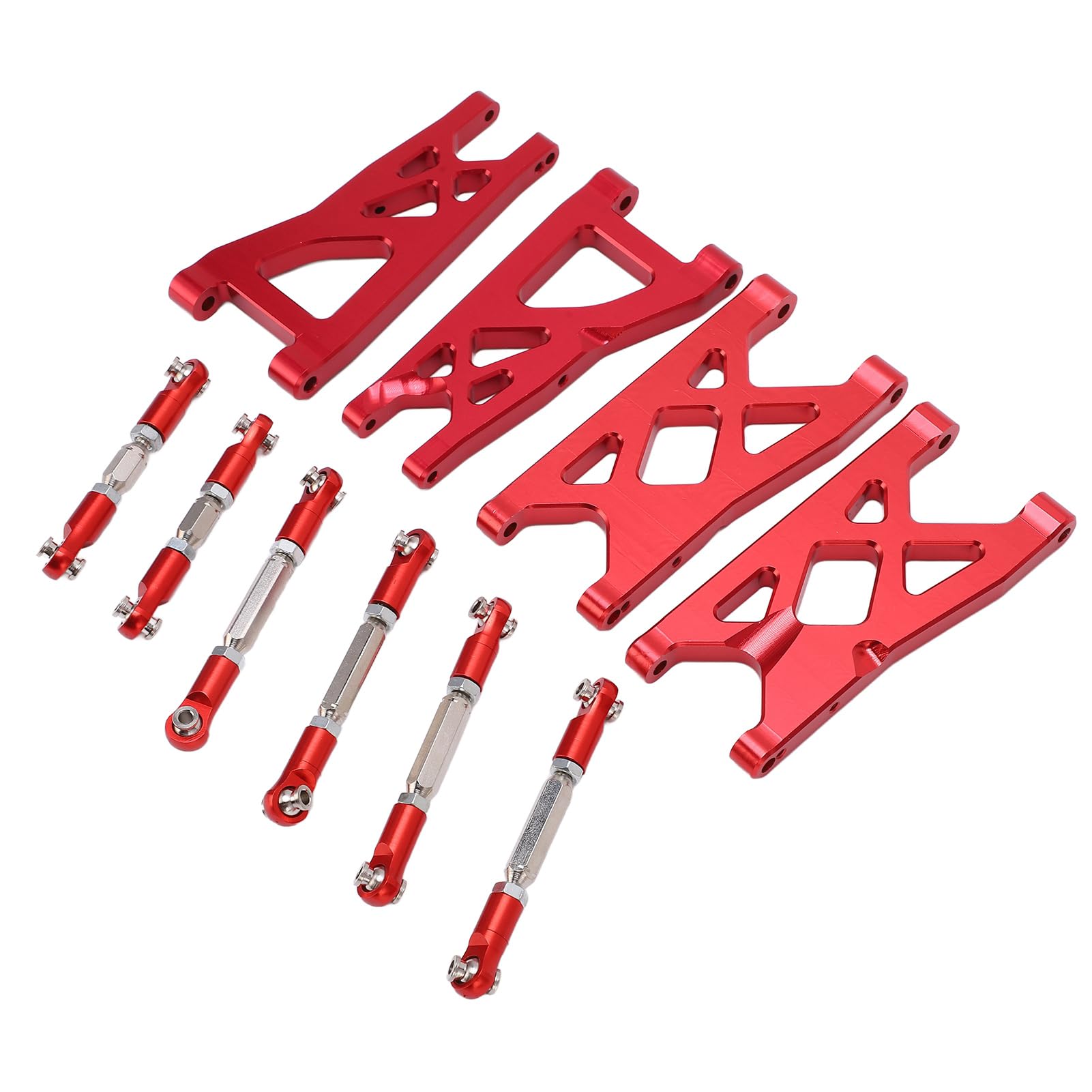 Set Bracci Sospensione e Tiranti Servo in Alluminio (Rosso)