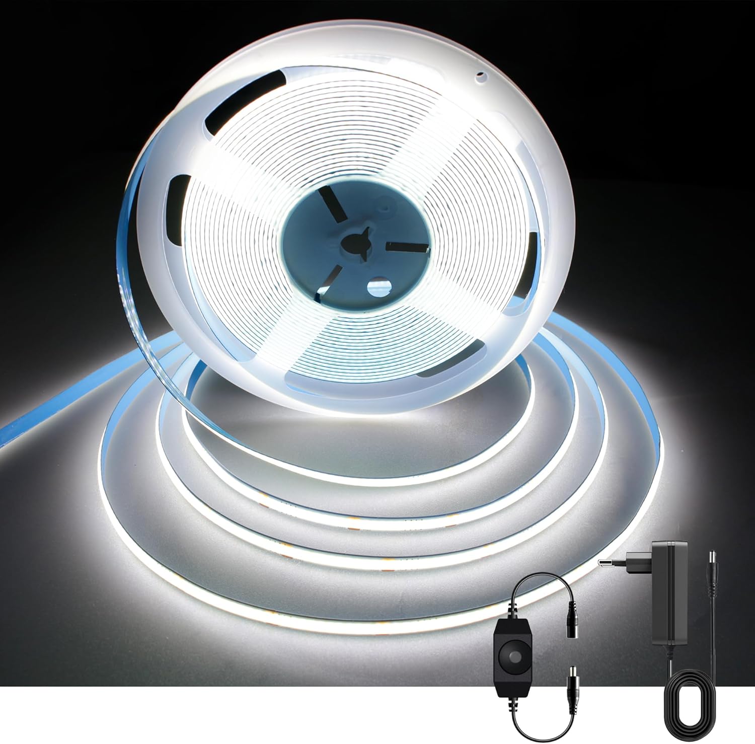 Axmotut Striscia LED COB 10 Metri 24V Bianco Freddo - immagine 1