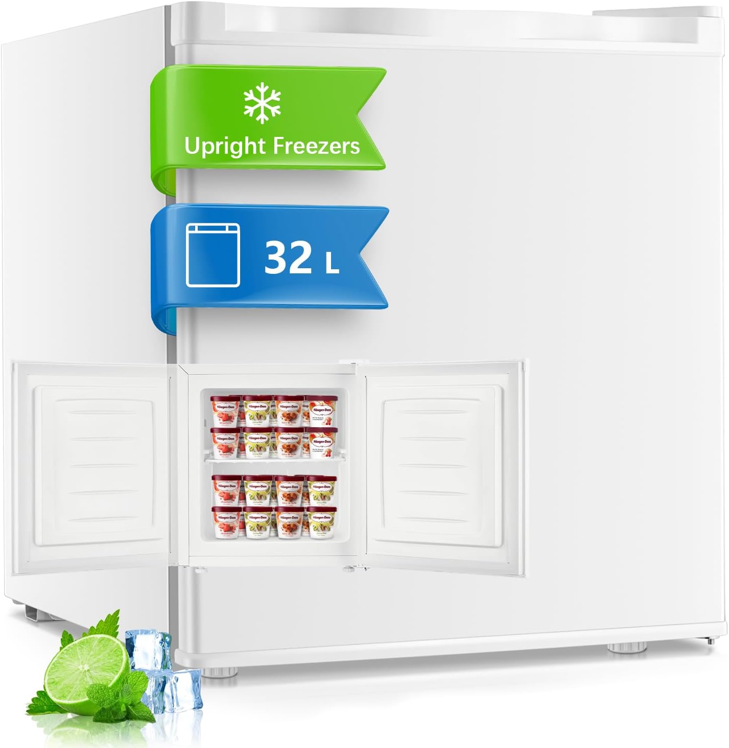 Fohere Mini Congelatore 32L, Nero [Classe E] - immagine 1