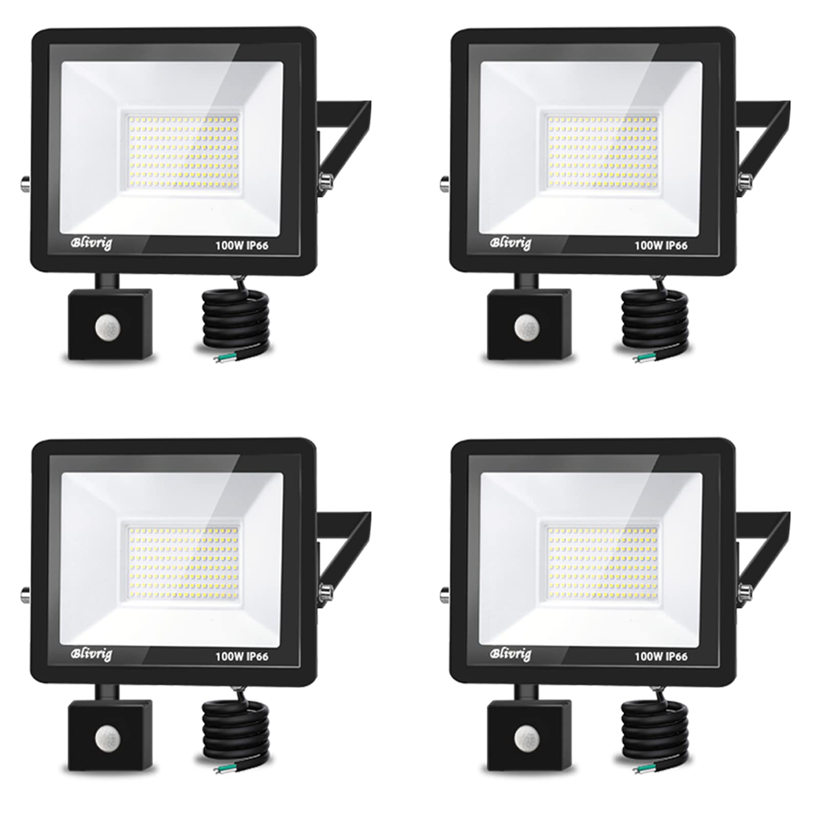 Faretto LED da Esterno con Sensore di Movimento 100W