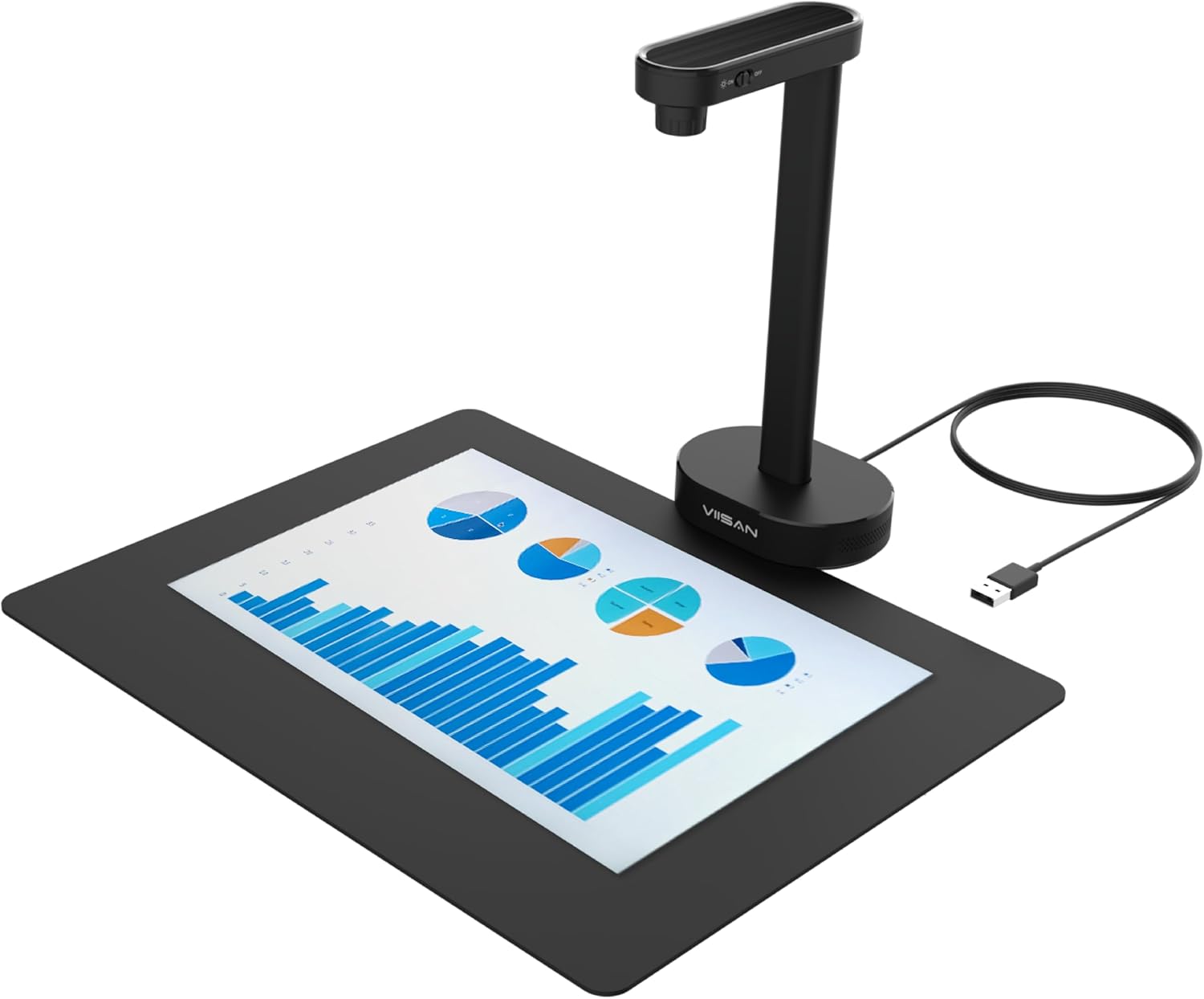 Viisan Scanner Documenti Portatile 16 MP USB A4 - immagine 1