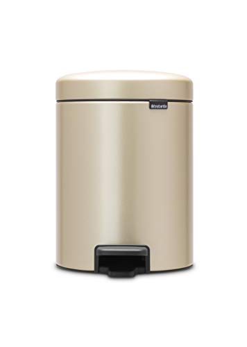 Brabantia Pattumiera a Pedale 5L, Metallic Gold