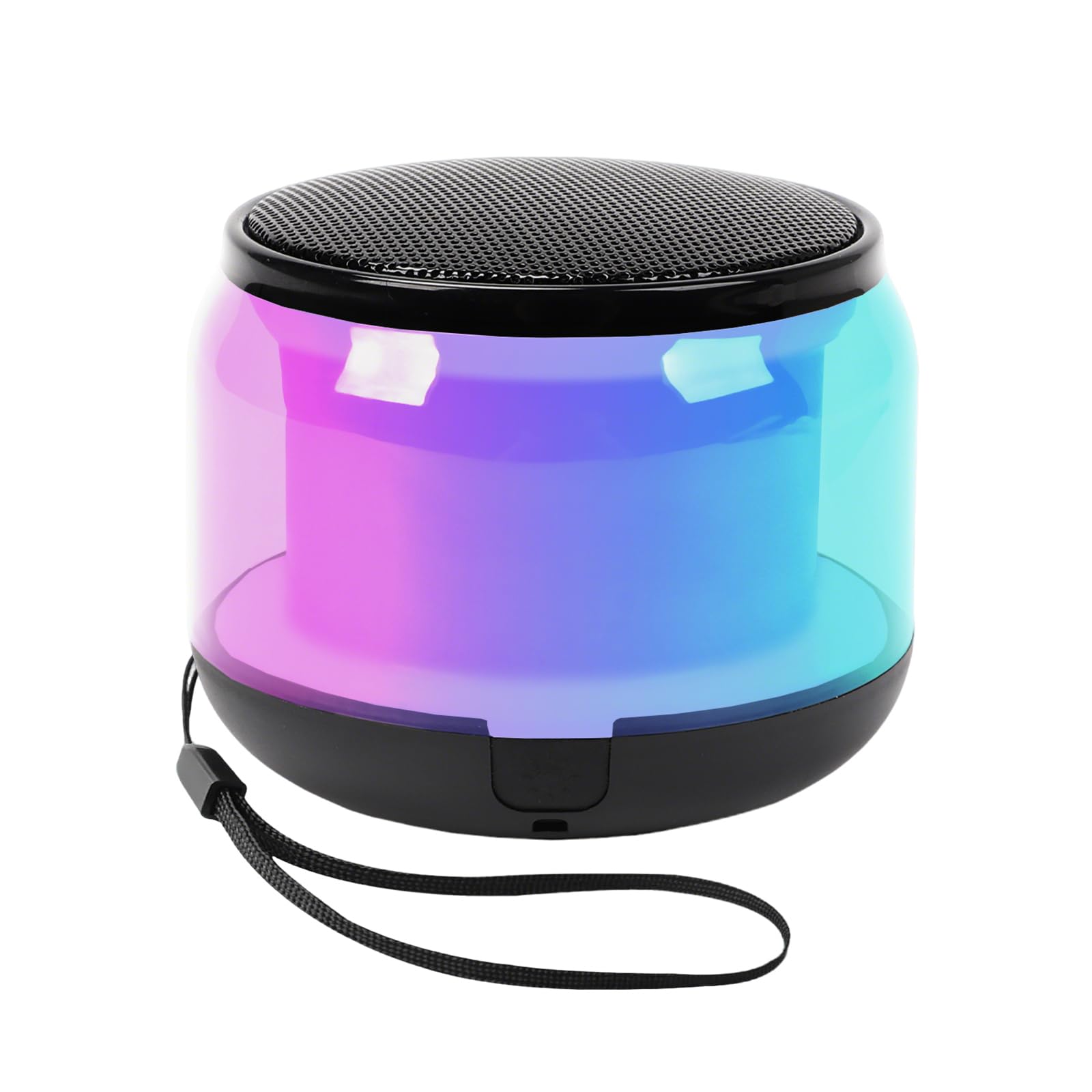 Altoparlante Bluetooth Portatile con Suono Surround 3D & Luce RGB & Cordino, S100 Mini Cassa Bluetooth, Speaker Bluetooth per iPhone, Android, Accoppiamento TWS