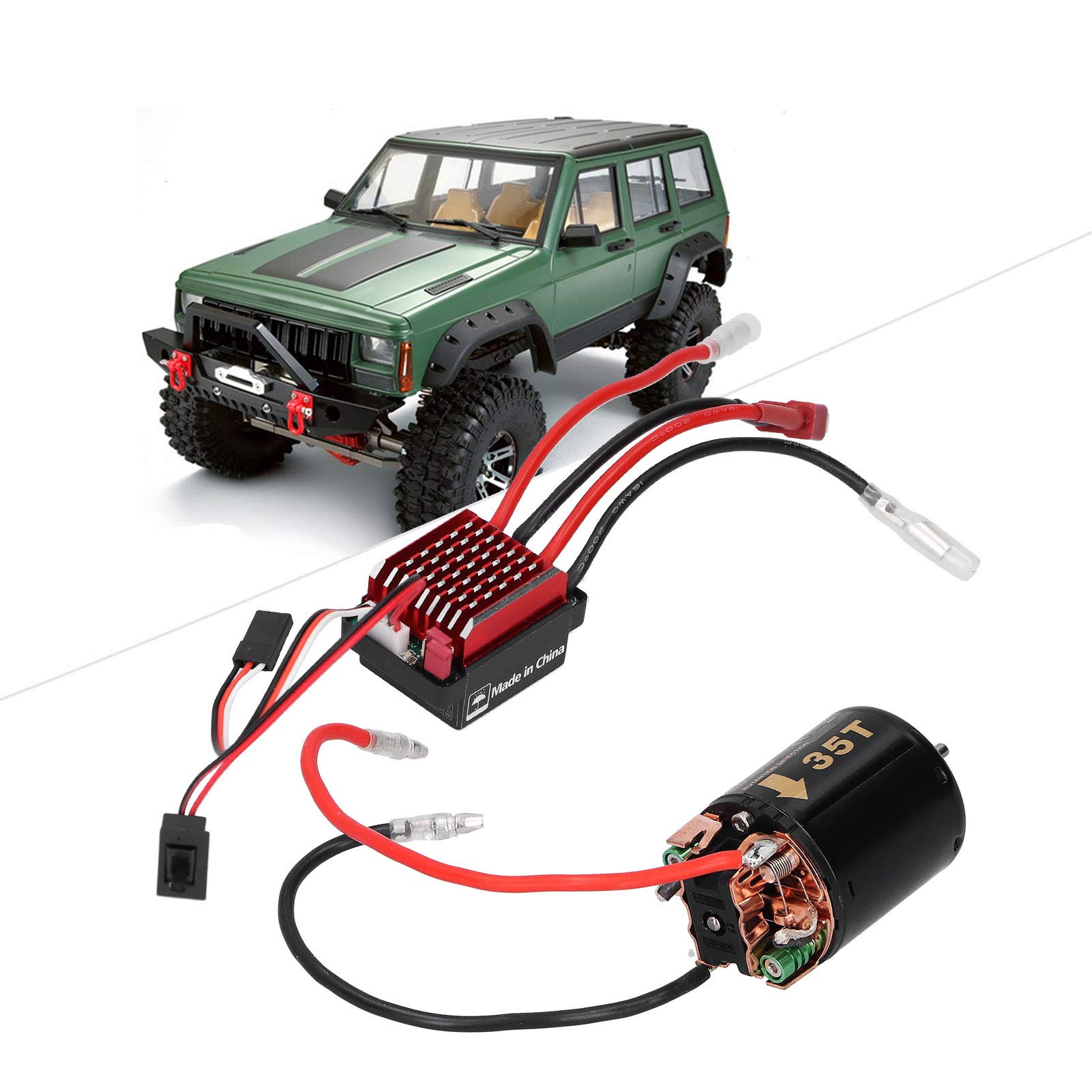 Motore ESC 1/10 RC Spazzolato 55T con 360A Combo